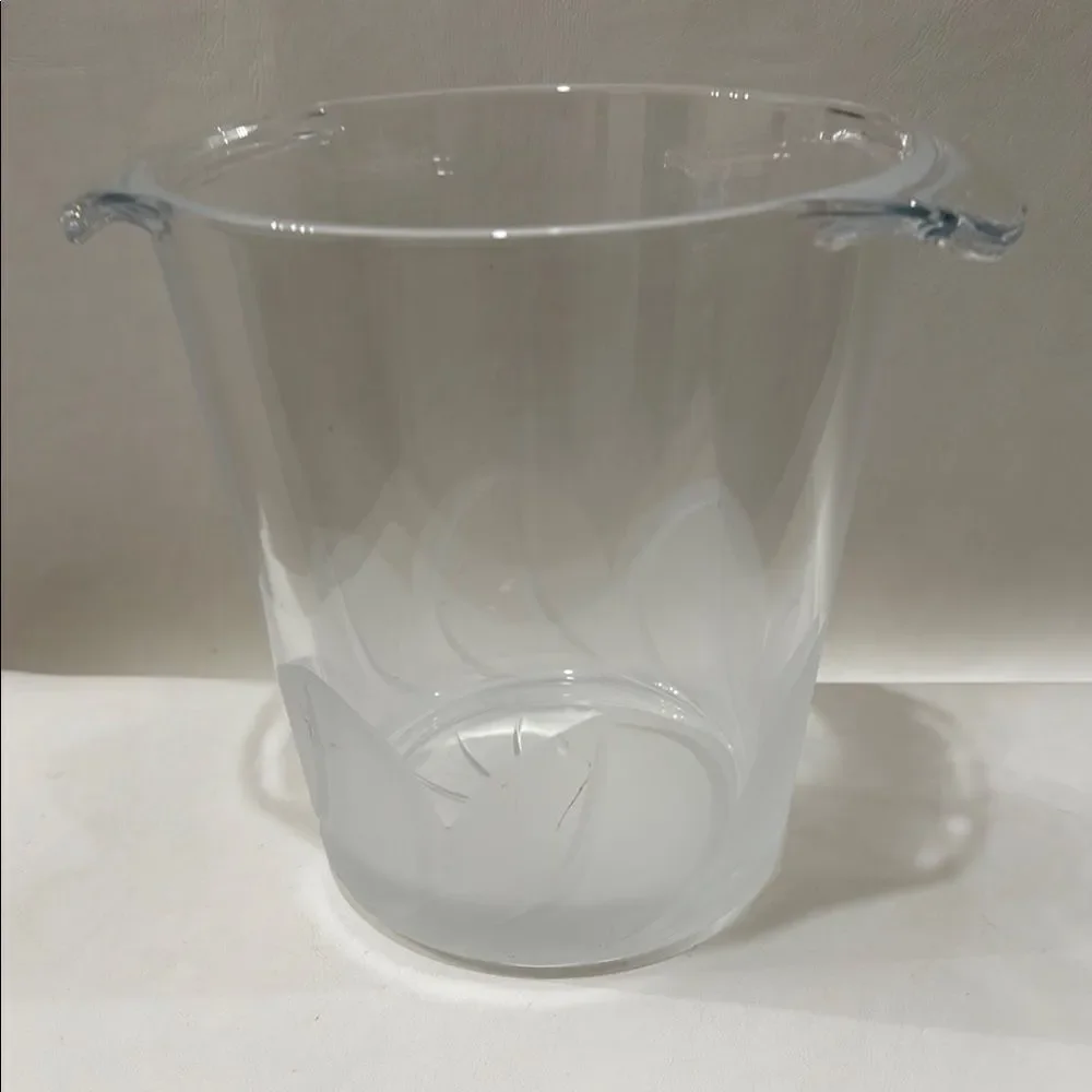 Florence Cristal D Arques Durand 24% Lead Frosted Champagne Wine Bucket Bar